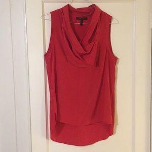 BCBGMaxAzria red, cowl neck top. Size Medium.